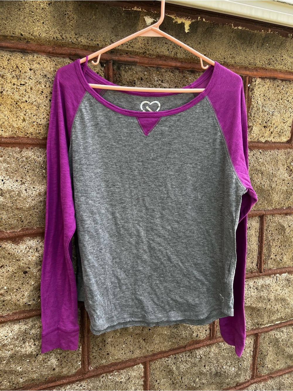 Live Love Dream women large blouse purple gray
